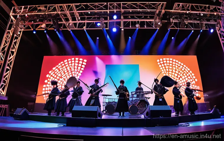 일본 전통 음악 현대적 해석 - **Prompt 2: "Shamisen Shredder on a Cyber-Punk Stage"**
"An energetic, medium-shot image of a ma... 일본 전통 음악 현대적 해석 - **Prompt 2: "Shamisen Shredder on a Cyber-Punk Stage"**
"An energetic, medium-shot image of a ma...